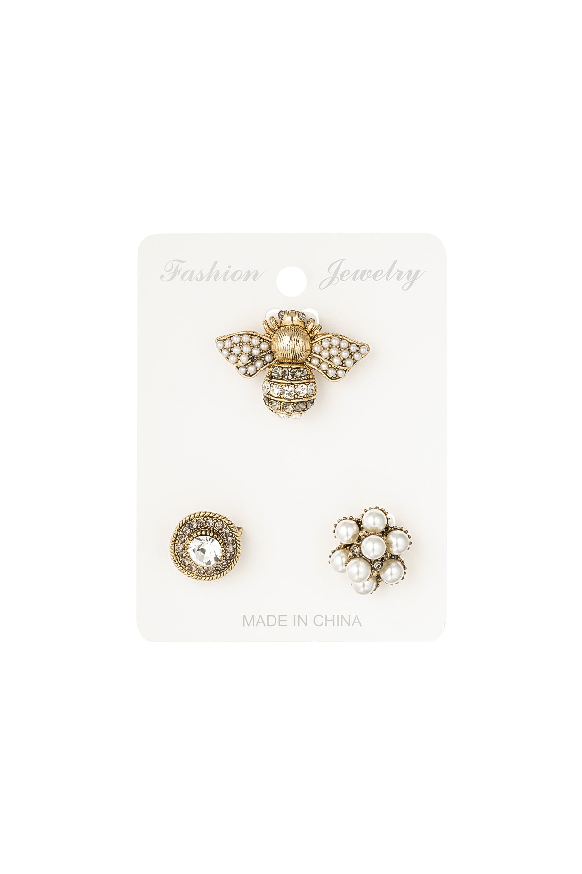 brooches trio busy bee