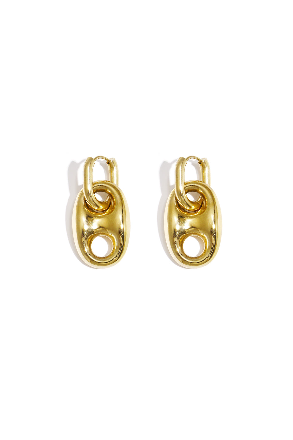 Earrings with button detail