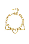 Stainless Steel Chain Bracelets Heart Casual Daily Simple Series Women's jewelry