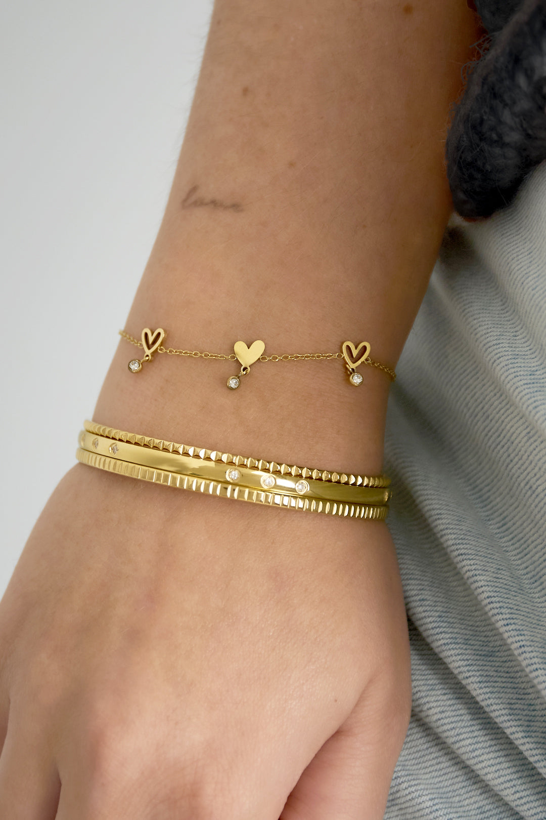 Stainless Steel Chain Bracelets Heart Casual Daily Simple Series Women's jewelry