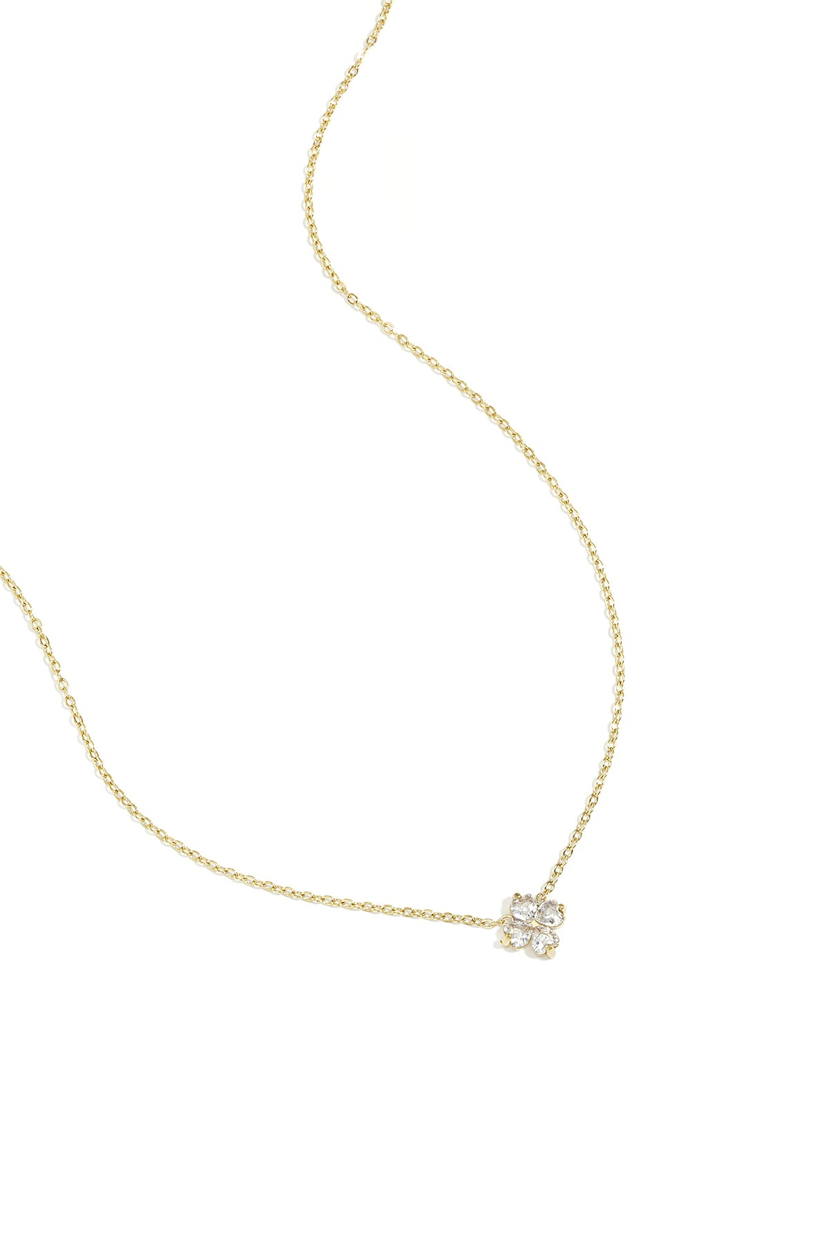 Necklace with clover decoration
