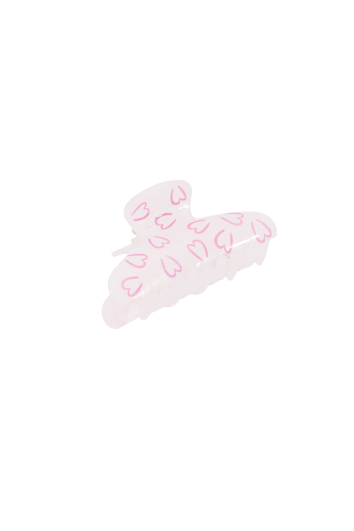 Hair clip with mini hearts