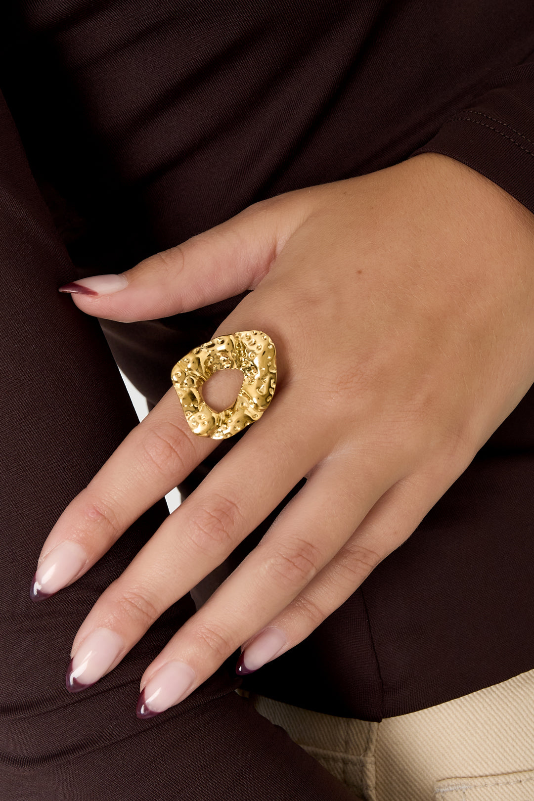 Stainless Steel Statement Rings irregular shape Casual Daily Simple Series Women's jewelry