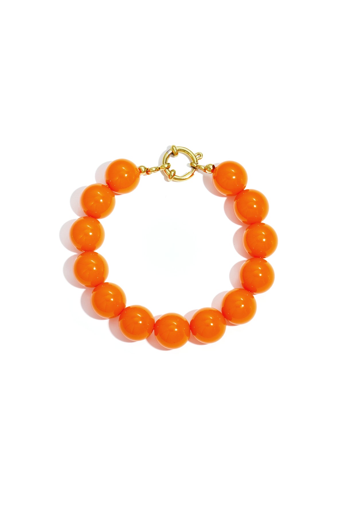 Bracelet with large beads and front closure