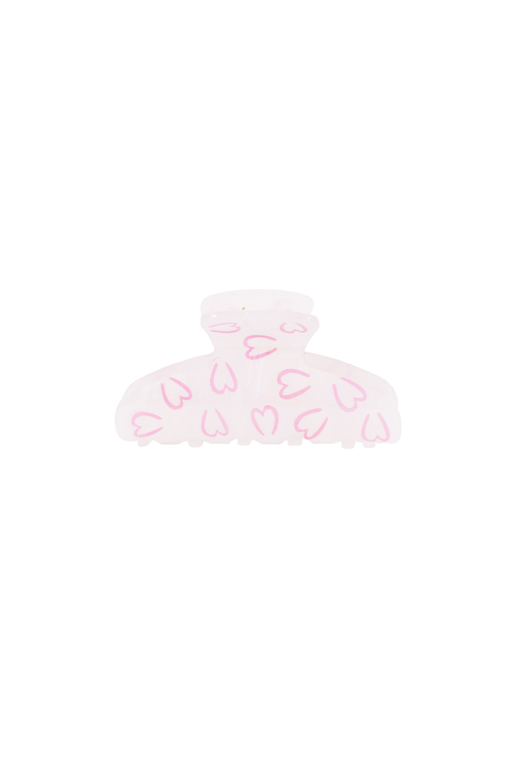 Hair clip with mini hearts